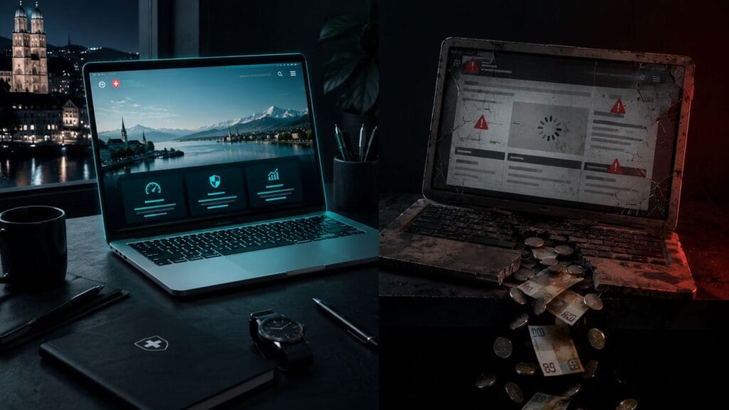 Schlechte Website kostet Zürcher KMU monatlich CHF 2847 – Kostenrechner 2026